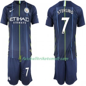 Fußballtrikots Manchester City Sterling 7 Kinder 2018-2019 Kurzarm Auswärts-trikot kaufen